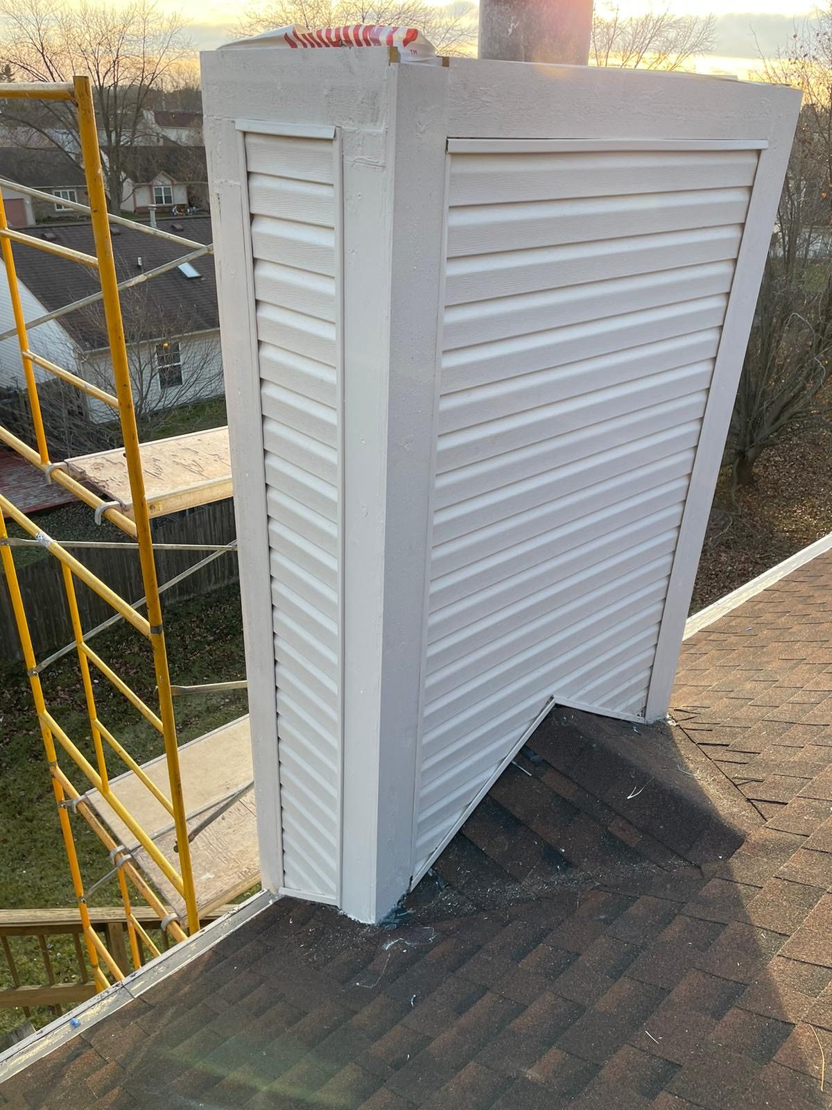 Chimney chase repair and restoration in Marion County by Kkam Construction Chimney chase repair and restoration in Marion County by Kkam Construction